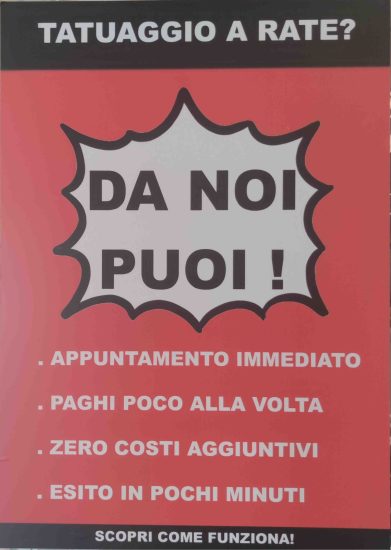 Pagamento Tatuaggi a Rate - Soul Skin Ink Tatuaggi Piercing Trucco Permanente Parabiago