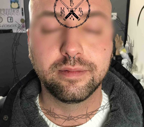 Piercing Naso Septum Dettaglio - Soul Skin Ink Tatuaggi Piercing Trucco Permanente Parabiago