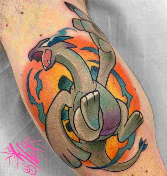 Tatuaggio Manga Polpaccio Dettaglio 2 - Soul Skin Ink Tatuaggi Piercing Trucco Permanente Parabiago