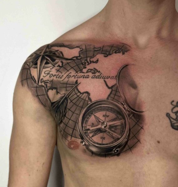 Tatuaggio Realistico Spalla e Petto Dettaglio - Soul Skin Ink Tatuaggi Piercing Trucco Permanente Parabiago